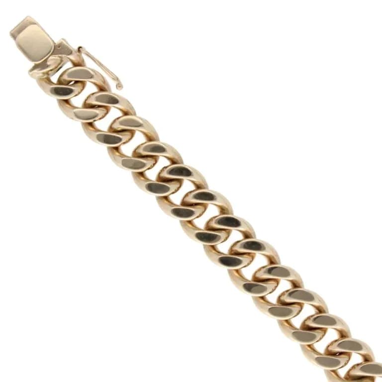 9ct Yellow Gold Curb Bracelet 8″