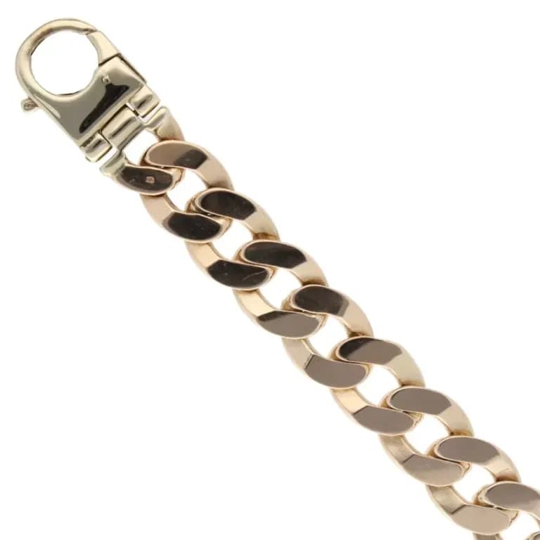 9ct Yellow Gold Curb Bracelet 9″