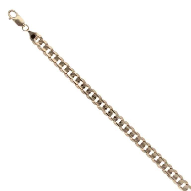 9ct Yellow Gold Curb Bracelet 7.5″