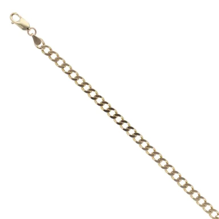 9ct Yellow Gold Curb Bracelet 8″