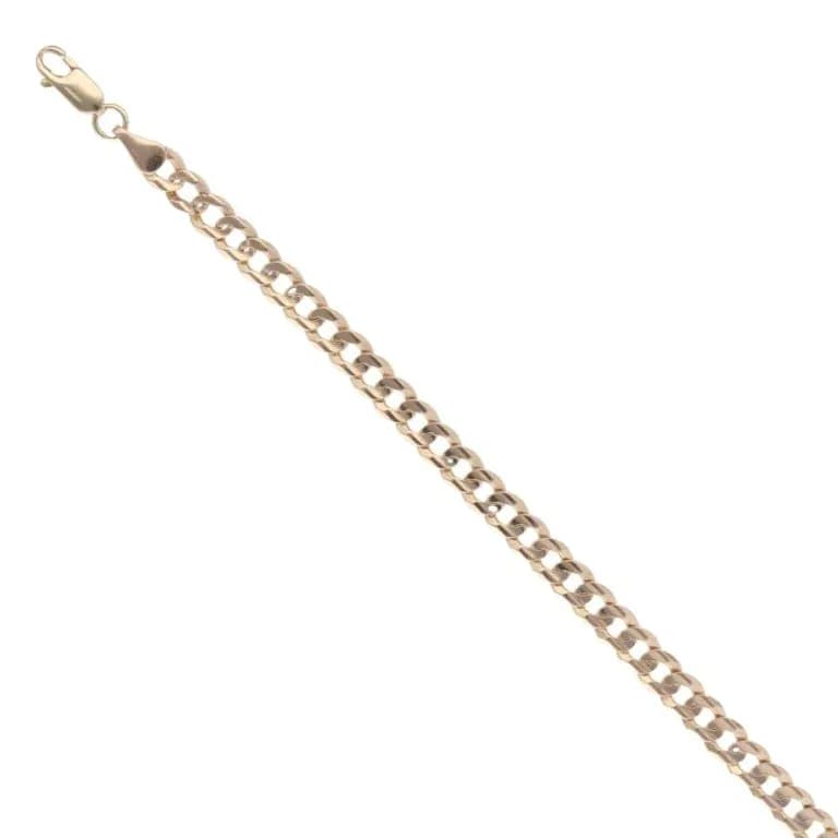 9ct Yellow Gold Curb Bracelet 9″