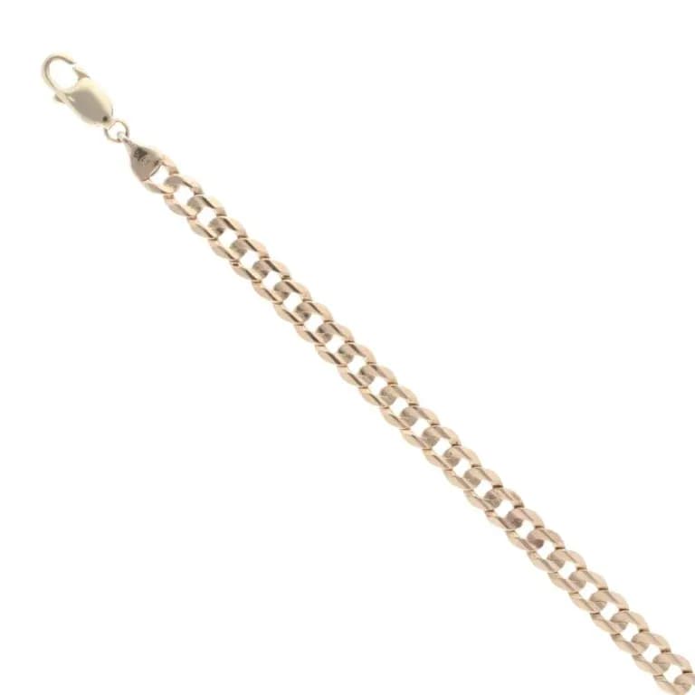 9ct Yellow Gold Curb Bracelet 8″