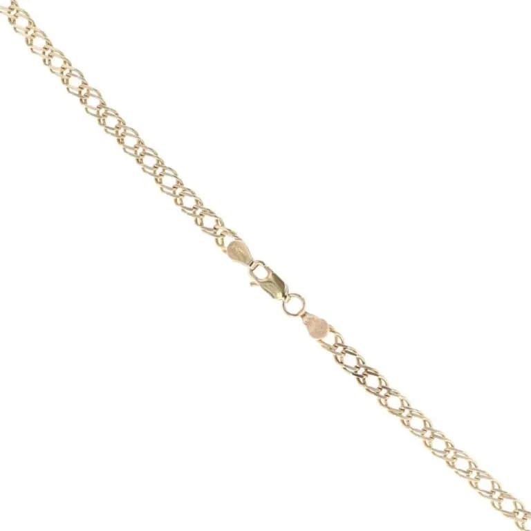 ct Yellow Gold Double Curb Chain 18″