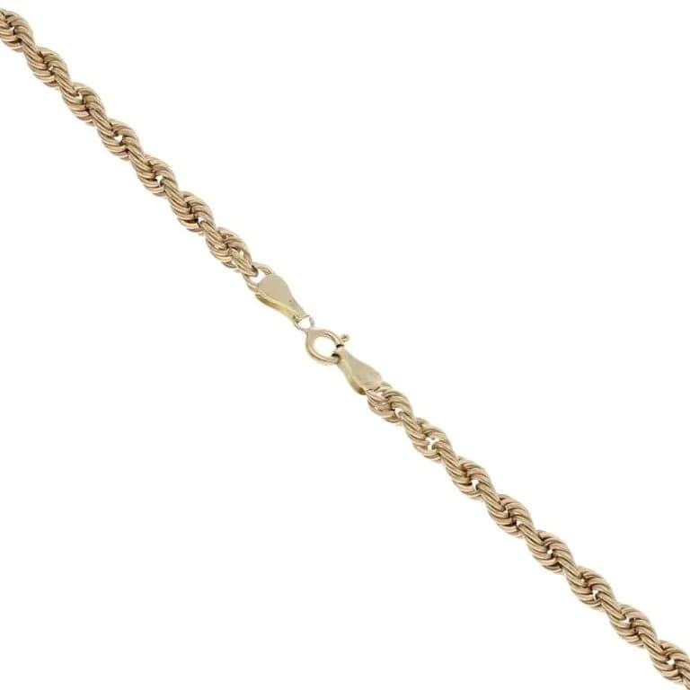 9ct Yellow Gold Rope Chain 18″