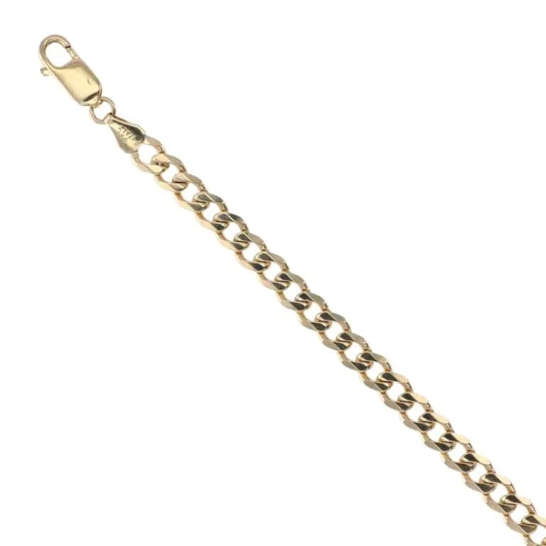 9ct Yellow Gold Curb Bracelet 8″