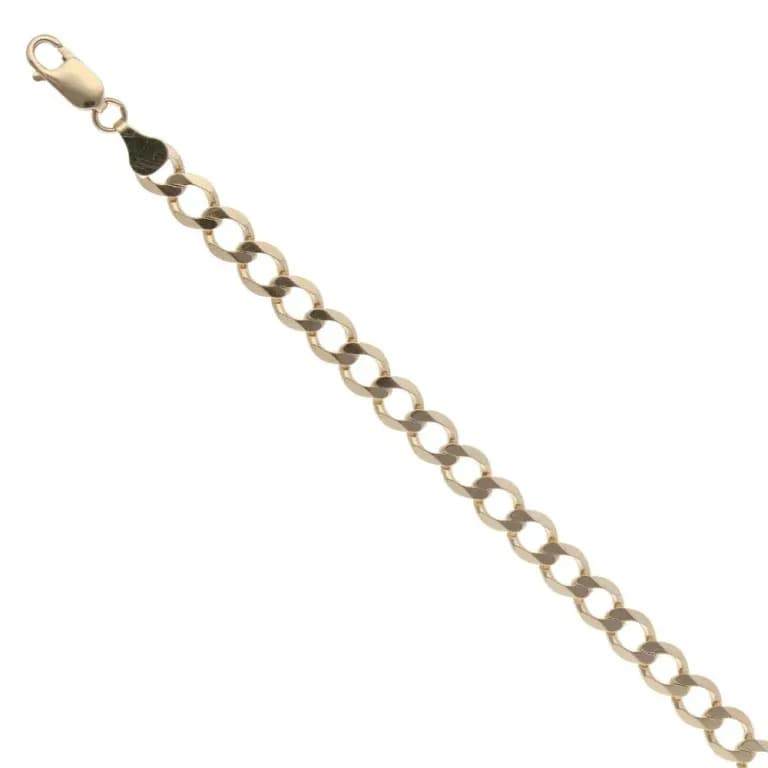 9ct Yellow Gold Curb Bracelet 8″
