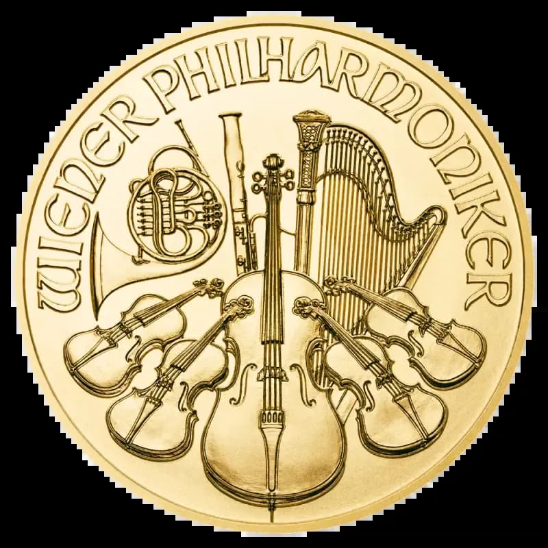 1/10 oz Vienna Philharmonic Gold Coin | 2022