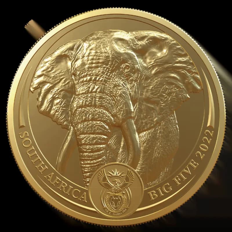 1 oz Big 5 Elephant Gold Coin | 2022