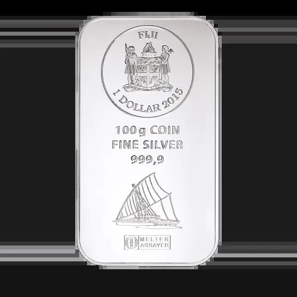 100g Fiji Coin Bar | Silver | Argor-Heraeus