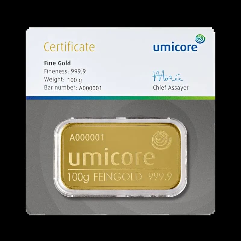 100g Gold Bar | Umicore