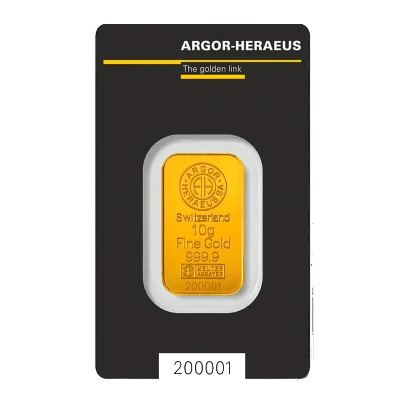 10g Gold Bar Argor Heraeus