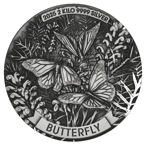 2 kilo Butterfly High Relief Antiqued 2025