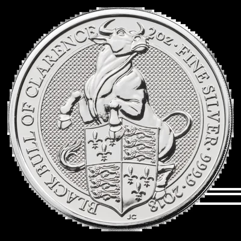 2 oz Queen’s Beasts Black Bull Silver Coin (2018)