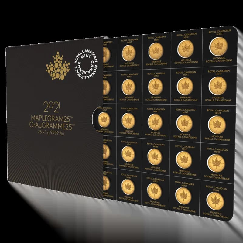 25 x 1g MapleGram25 | Gold | 2021
