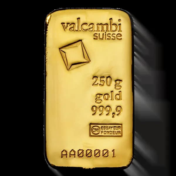 250g Gold Bar | Casted | Valcambi