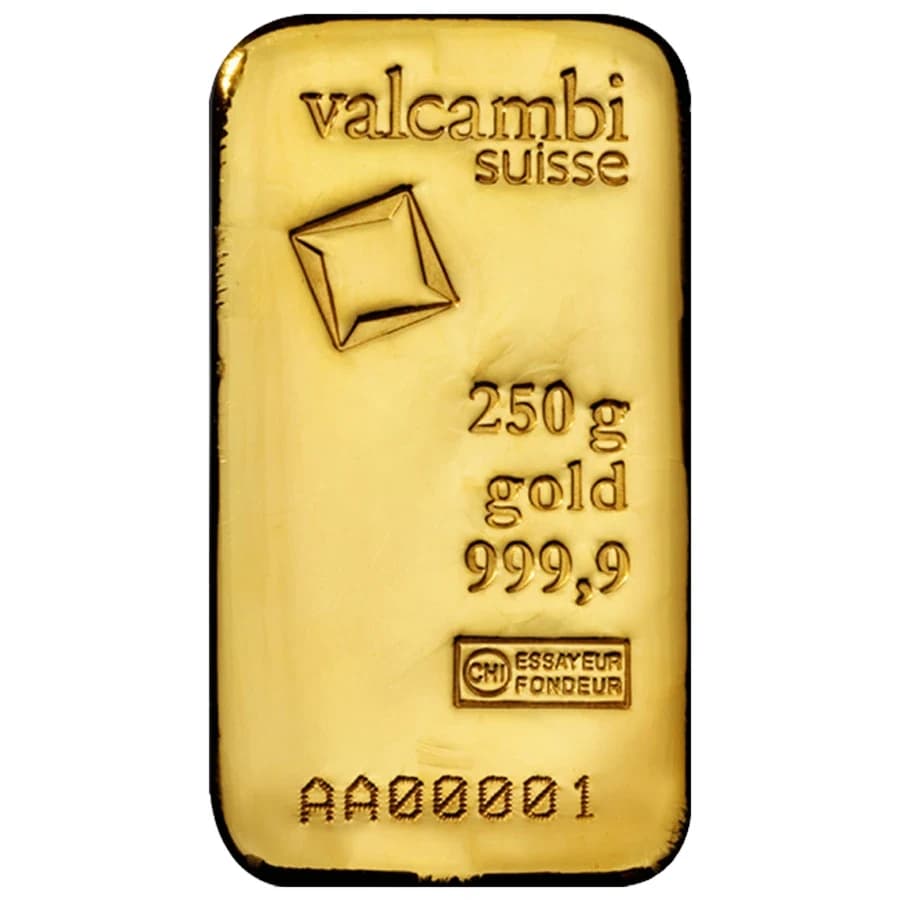 250g Gold Bar | Casted | Valcambi