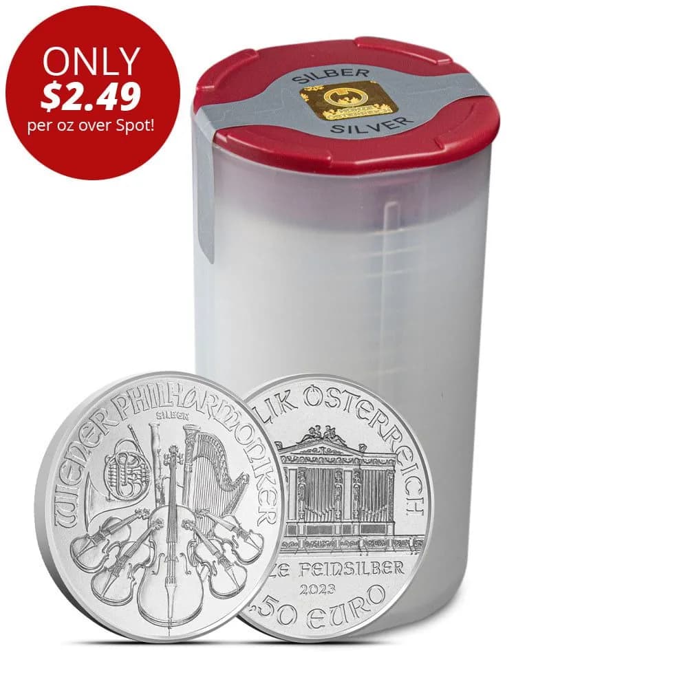 1 oz Austrian Silver Philharmonic Tube (20 Coins, BU)