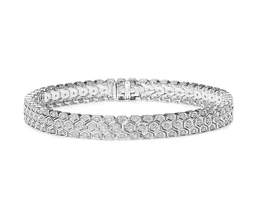 Evening Bracelet 1.00CT Diamond 9K White Gold