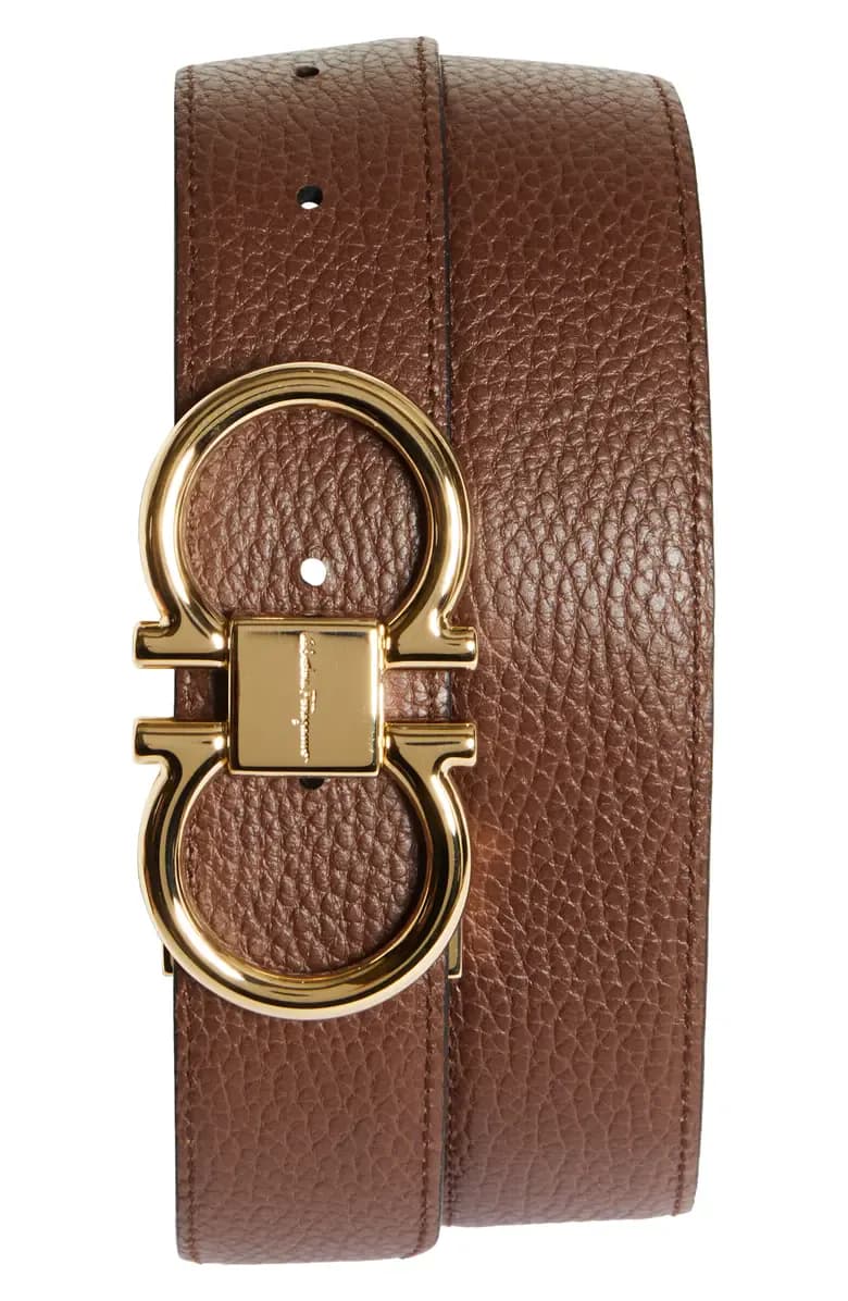 Ferragamo Double Gancini Adjustable Belt