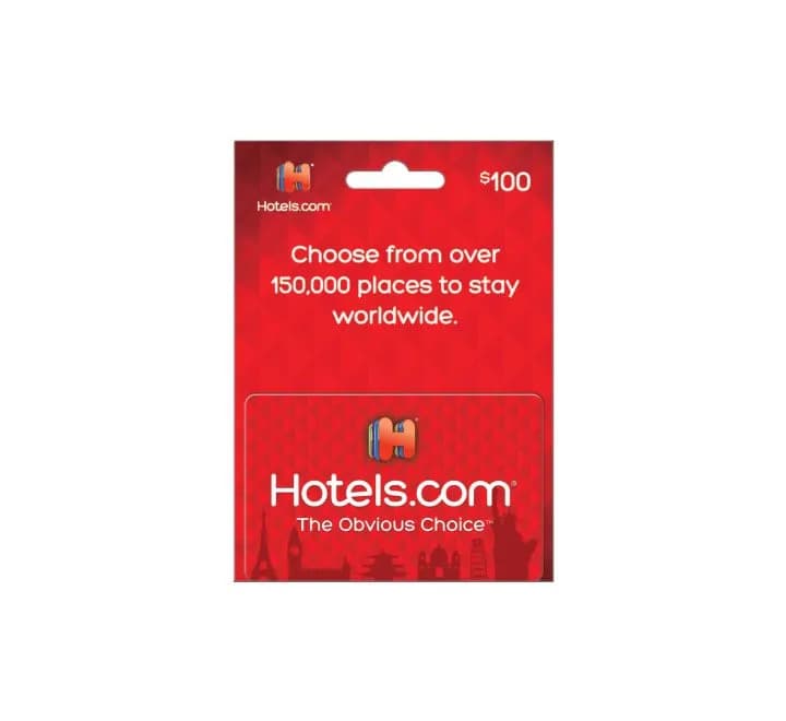 Hotels.com – $100 Gift Card