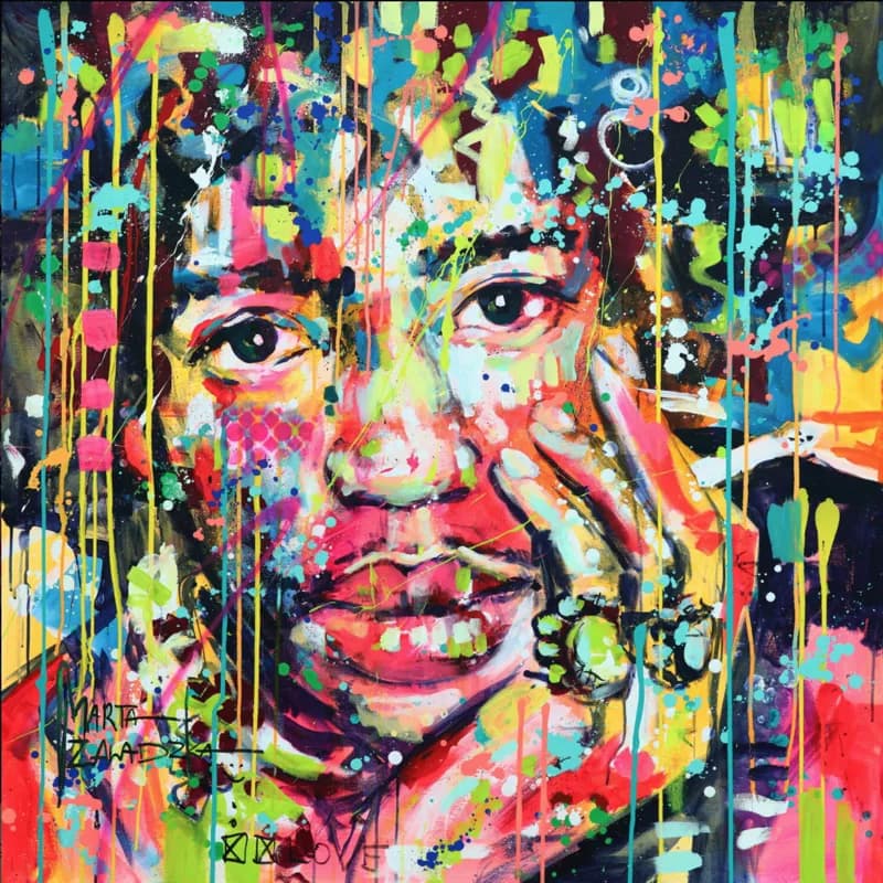‘JIMI’ ACRYLIC ORIGINAL ARTWORK – MARTA ZAWADZKA