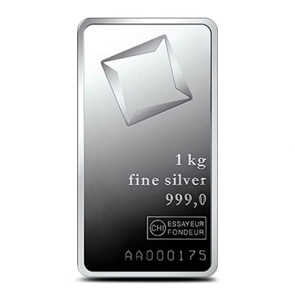 1 Kilo Valcambi Silver Bar – Glossy (New w/ Assay)