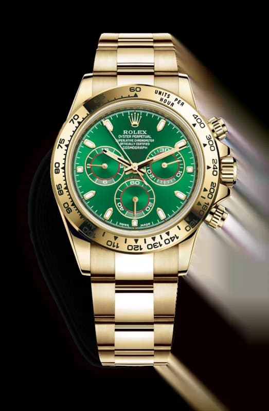 Rolex Cosmograph Daytona 40mm 18ct w/ Green Dial
