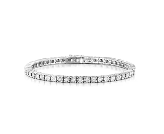 Silver Diamond Set 1.00ct Tennis Bracelet