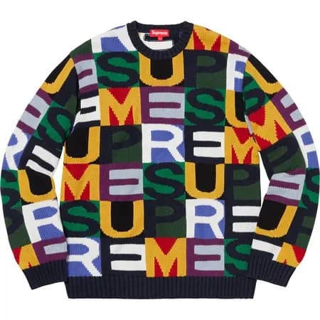 SUPREME BIG LETTERS MULTICOLOUR SWEATER