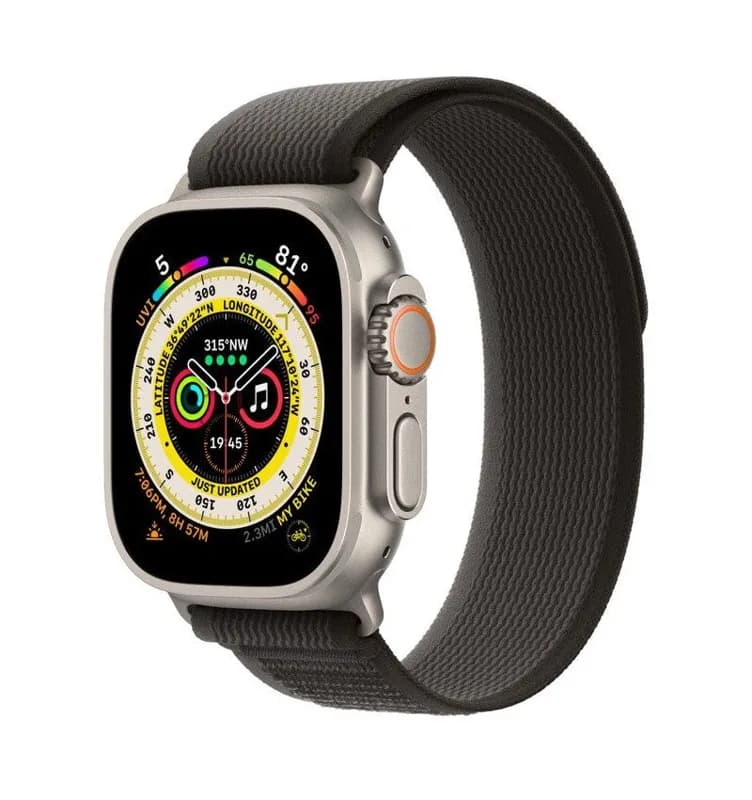 Watch Ultra GPS Cellular, 49mm Titanium Case with Black/Gray Trail Loop - S/M