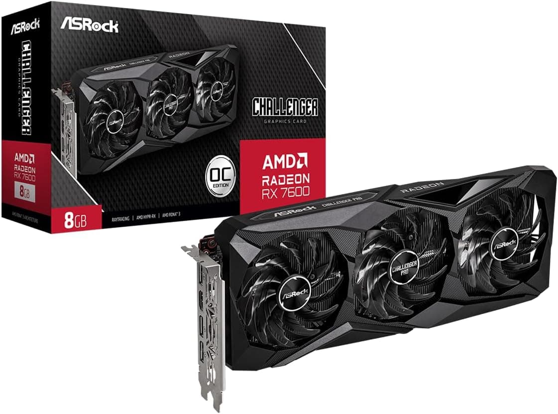 ASRock Challenger AMD Radeon RX 7600 8GB Graphics Card