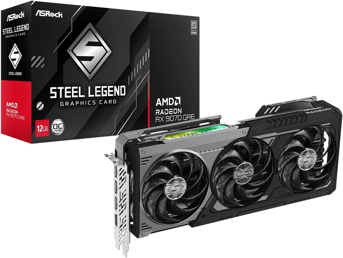 ASRock Steel Legend AMD Radeon RX 9070 16GB Graphics Card