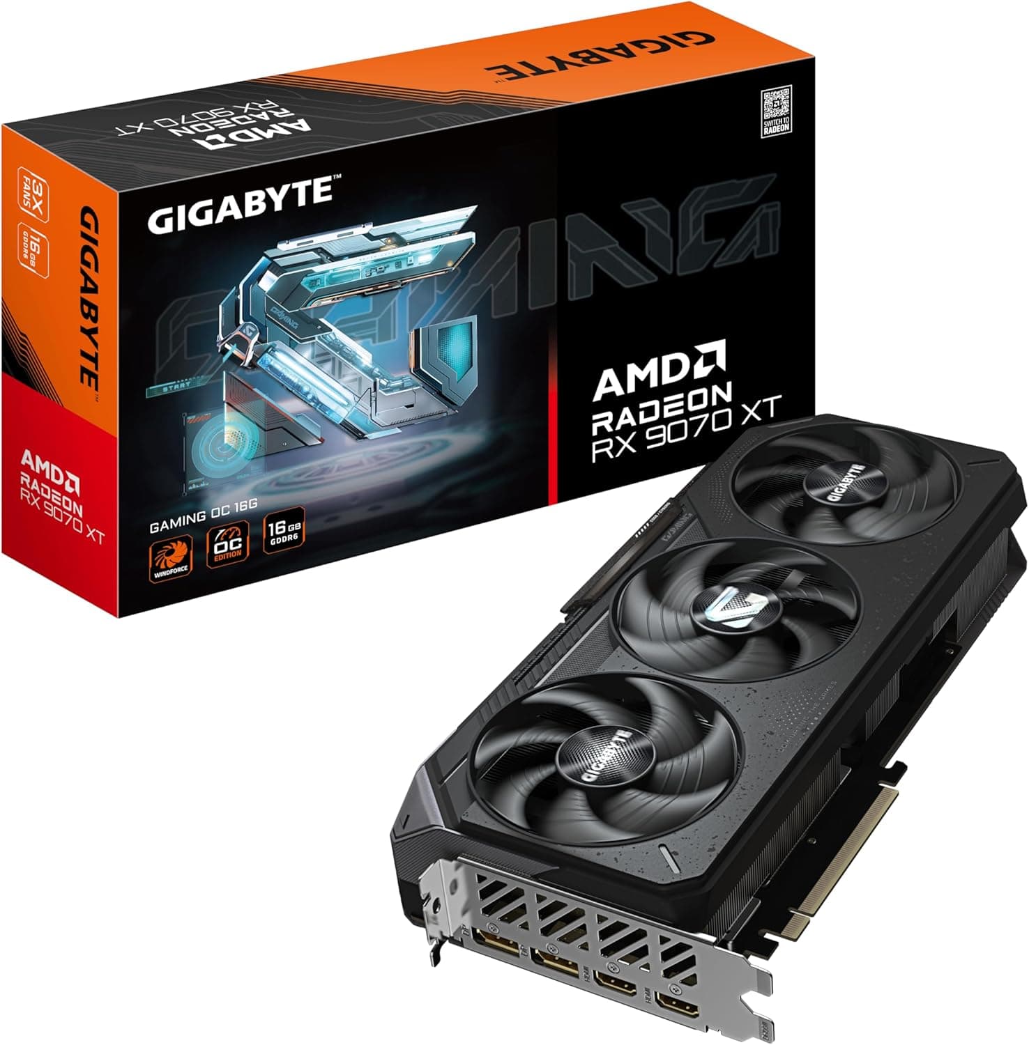 Gigabyte Radeon RX 9070 XT Gaming OC 16GB Graphics Card