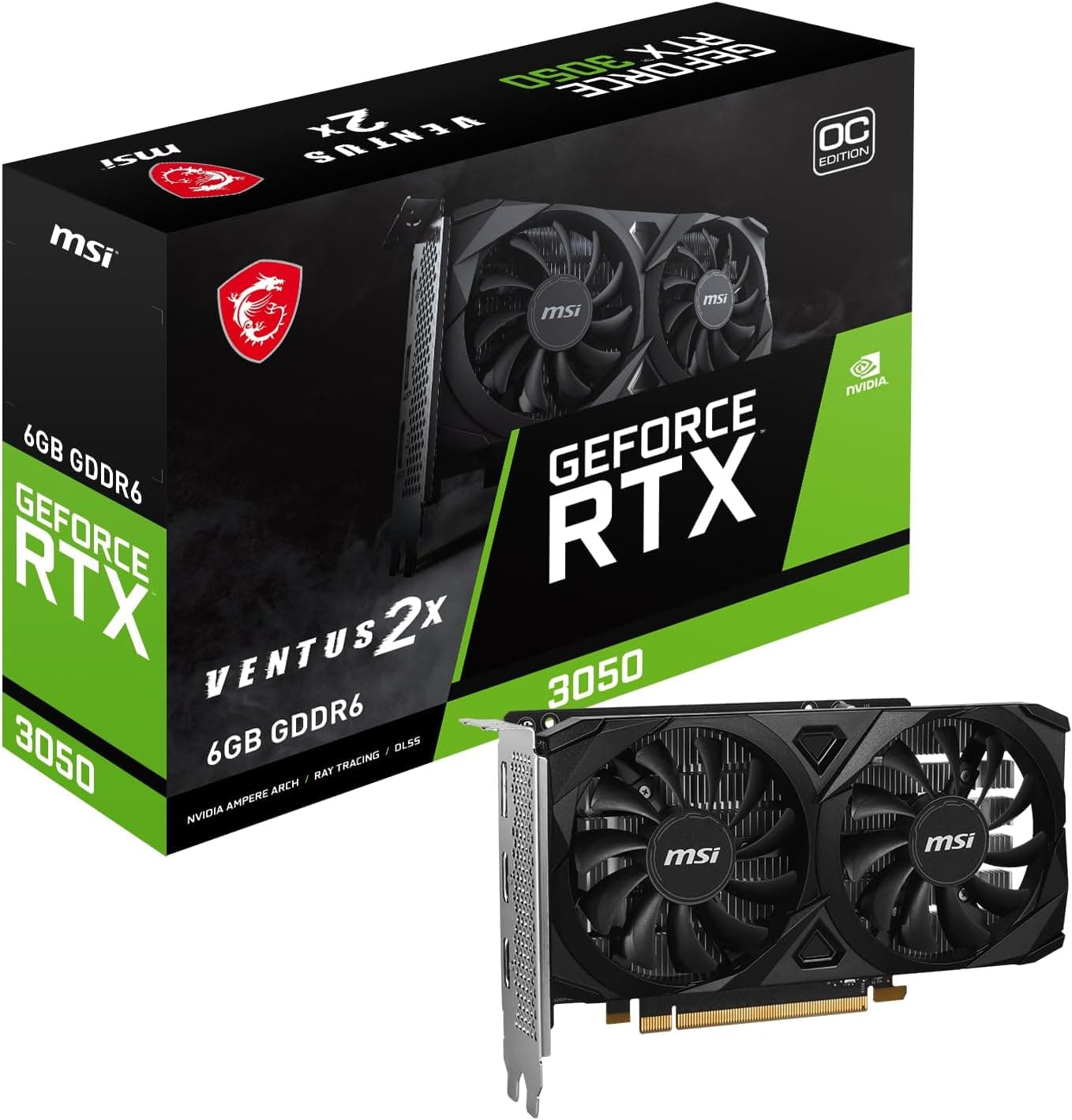 MSI GeForce RTX 3050 Ventus 2X 8GB Graphics Card