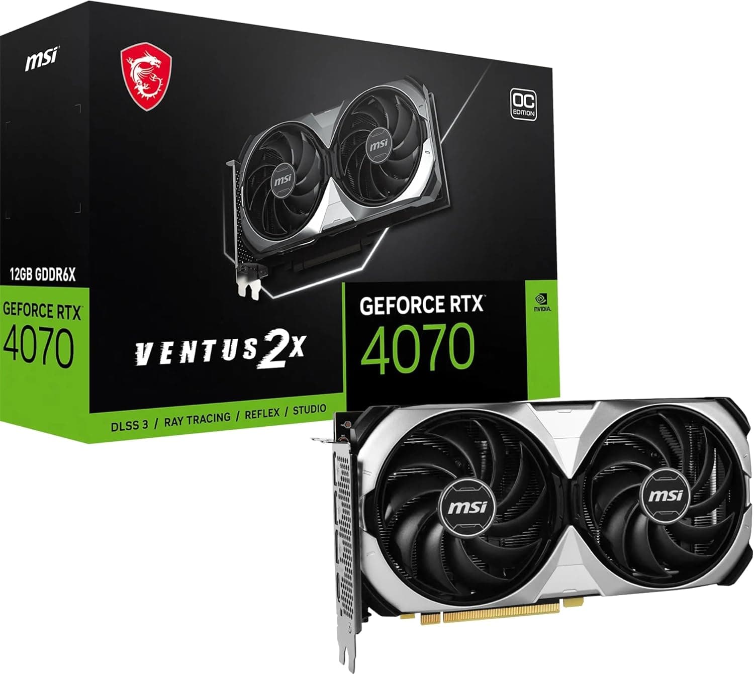 MSI GeForce RTX 4070 Ventus 2X 12GB Graphics Card