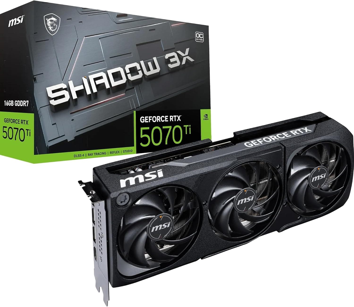 MSI GeForce RTX 5070 Ti Shadow 3X OC 16GB Graphics Card