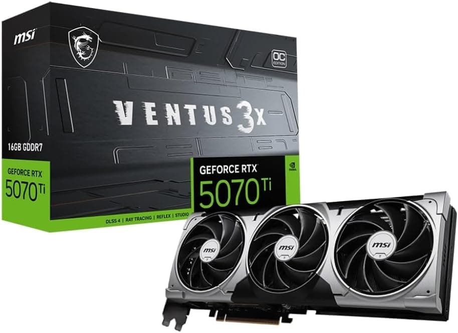 MSI GeForce RTX 5070 Ti Ventus 3X 16GB Graphics Card