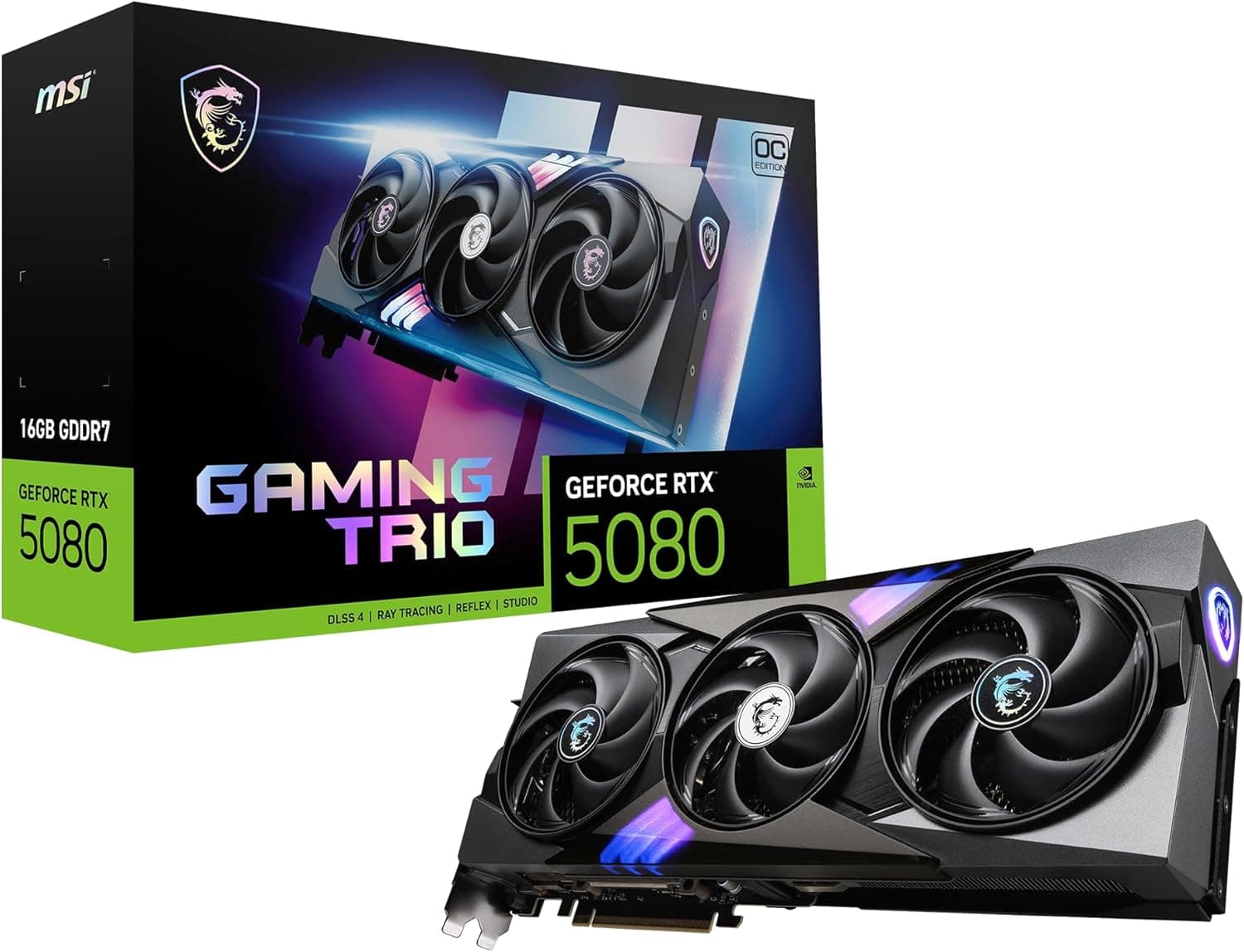 MSI GeForce RTX 5080 Gaming Trio OC 16GB Graphics Card