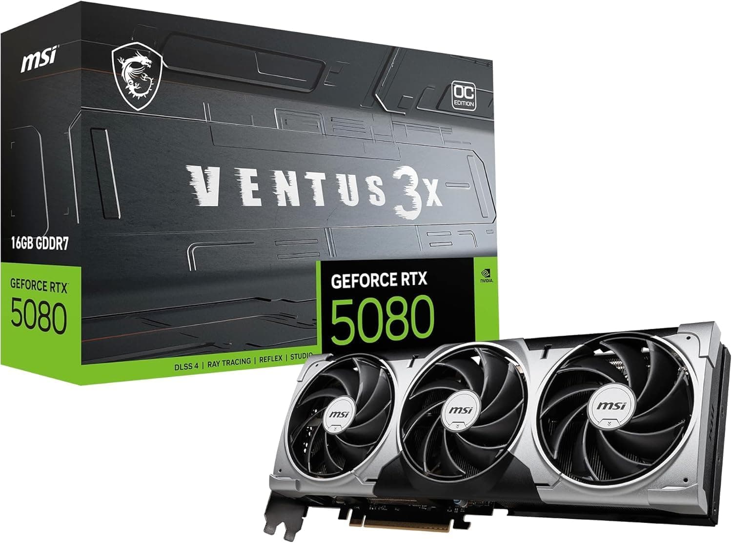 MSI GeForce RTX 5080 Ventus 3X OC 16GB Graphics Card