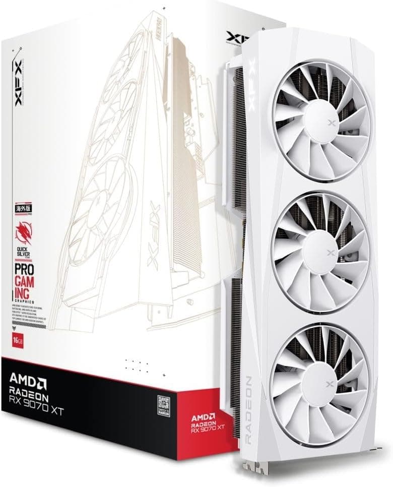 XFX Quicksilver Radeon RX 9070 XT Magnetic Air 16GB Graphics Card