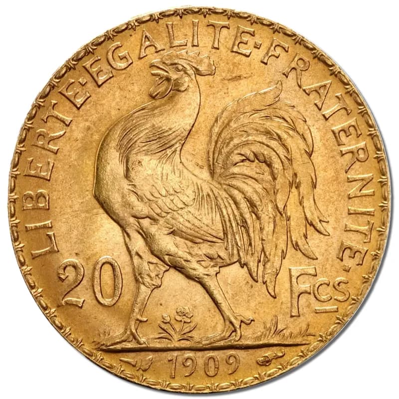 20 French Francs – Marianne, Rooster, Gold