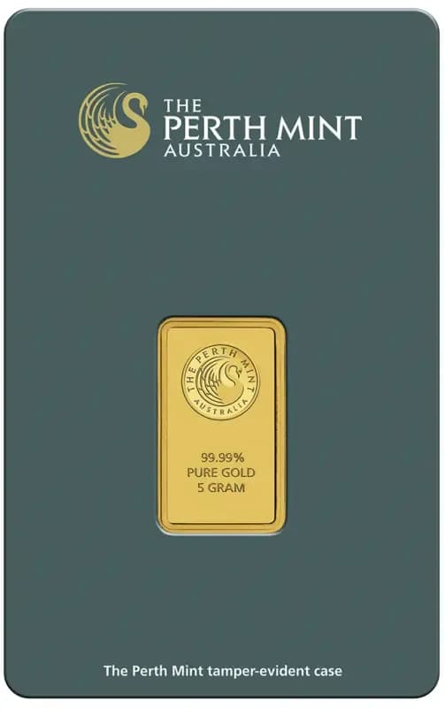 5g Gold Bullion | Perth Mint Gold Bar with Certificate