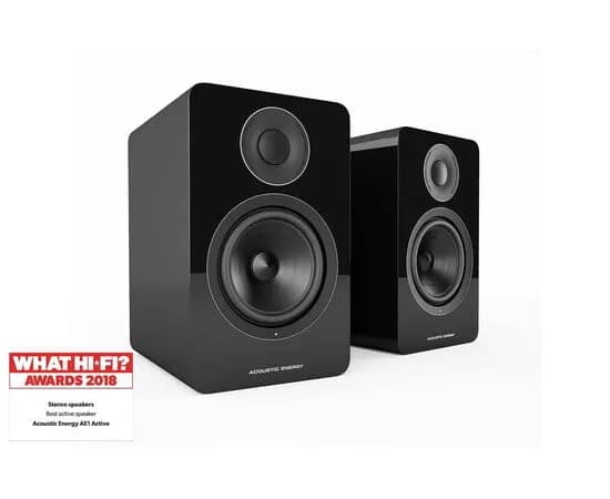 Acoustic Energy AE1 Active Bookshelf Speakers (Piano Black)
