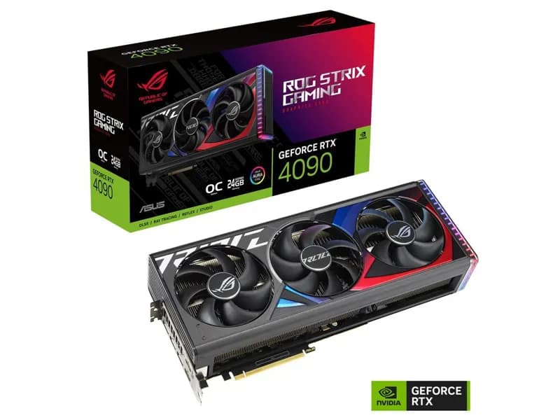 ASUS ROG Strix GeForce RTX 4090 OC Edition Gaming Graphics Card (PCIe 4.0, 24GB GDDR6X, HDMI 2.1a, DisplayPort 1.4a) ROG-STRIX-RTX4090-O24G-GAMING