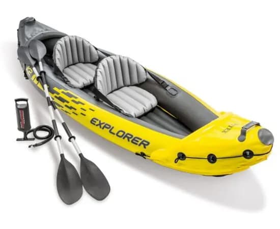 Intex Explorer K2 Kayak 2 Person Inflatable Canoe Boat with Pump