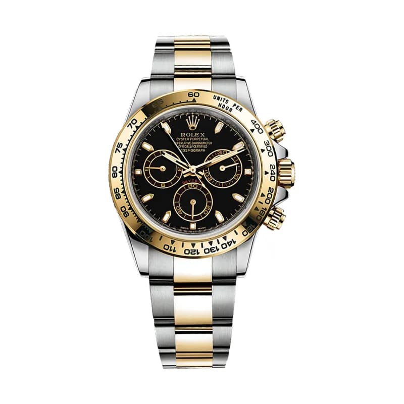Rolex Cosmograph Daytona 18k Gold & Steel – Black Dial