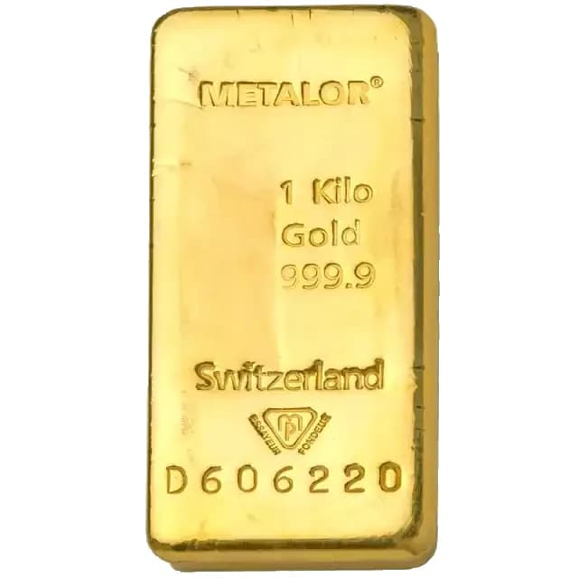Metalor 1Kg Gold Cast Bar