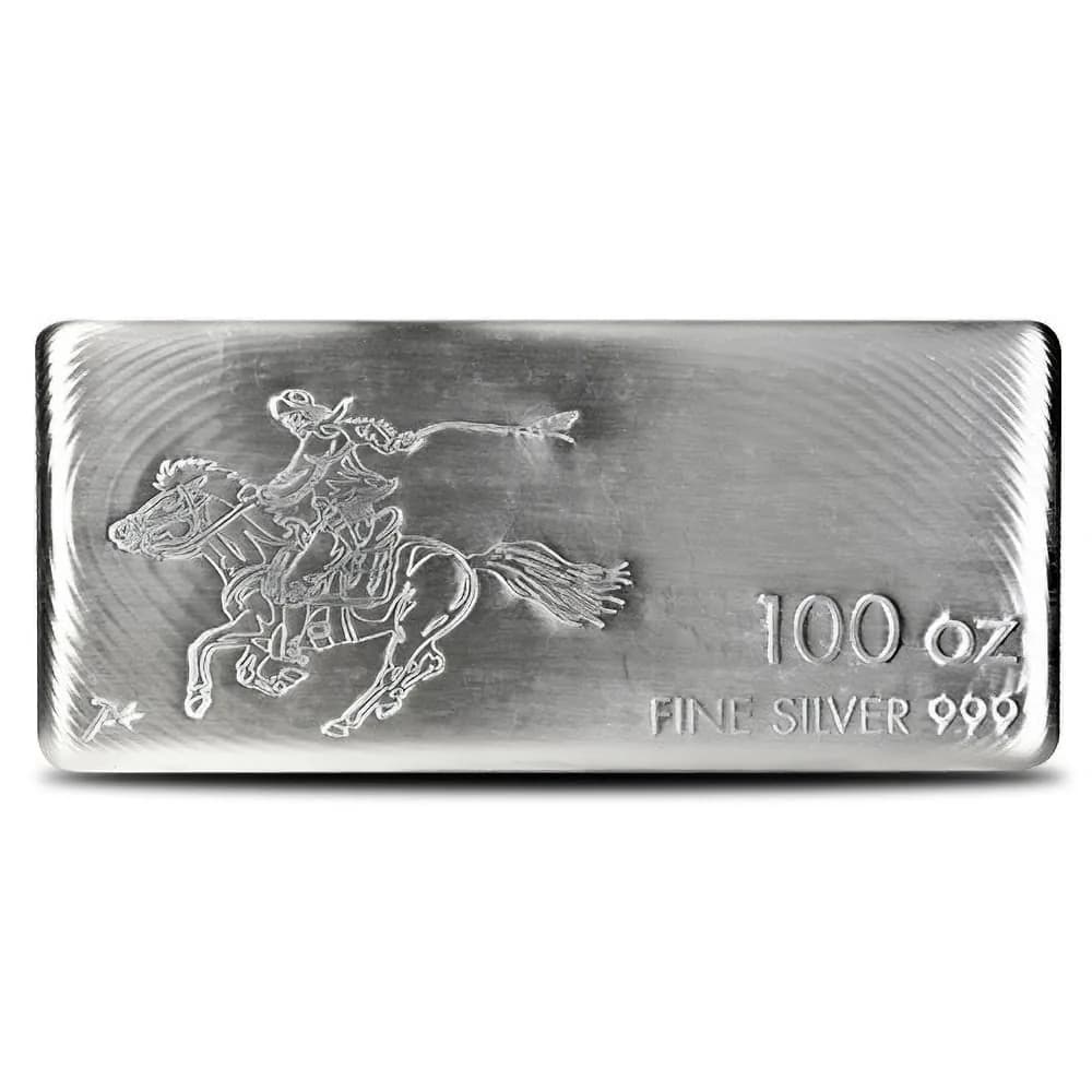 100 oz SilverTowne Pony Silver Bar