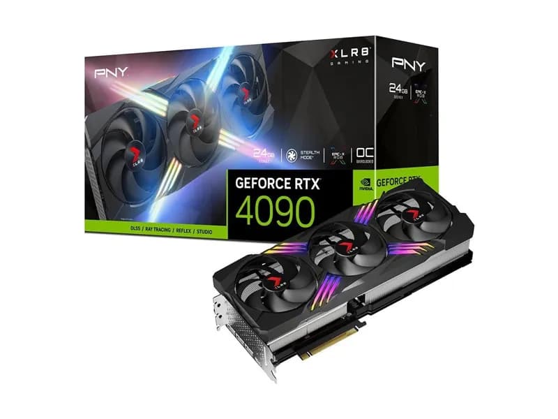 PNY Gaming VERTO OC XLR8 NVIDIA GeForce RTX 4090 24GB GDDR6X PCI Express 4.0 EPIC-X RGB Triple Fan Video Card