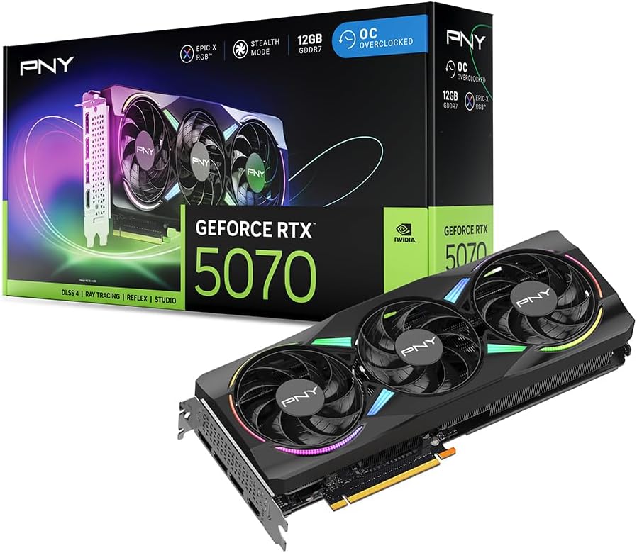 PNY GeForce RTX 5070 12GB OC Graphics Card